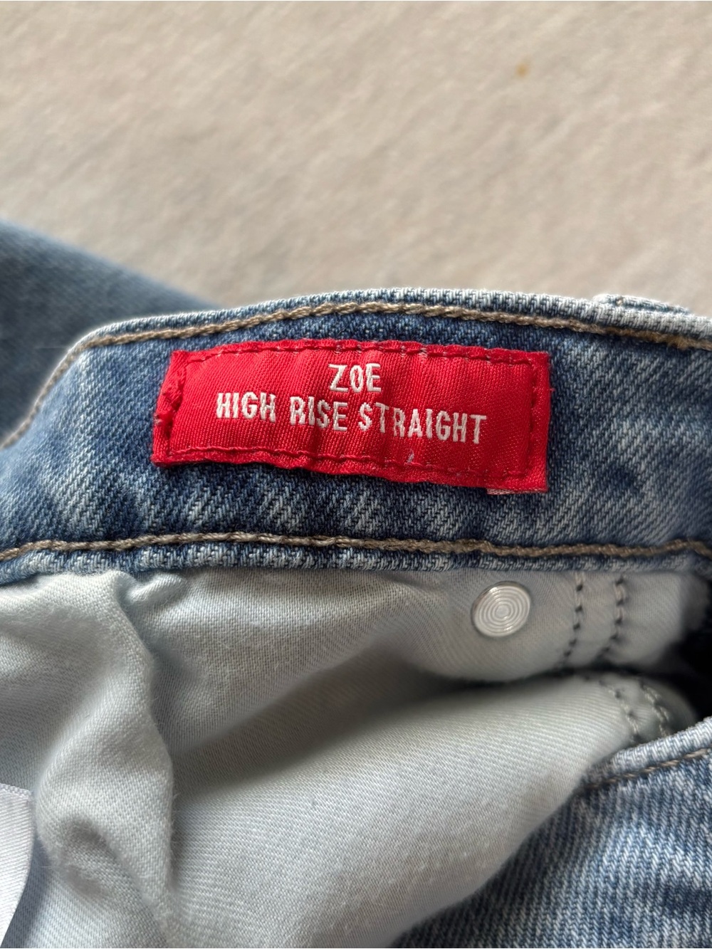 Lucky Brand Zoe High Rise Straight Distressed Raw Hem Jeans Size 10 - Picture 6 of 11